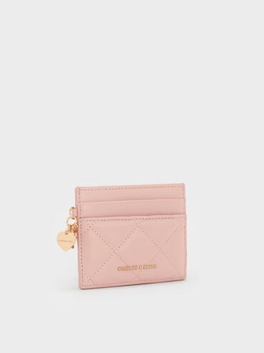 Arrietty Quilted Card Holder, Light Pink, hi-res