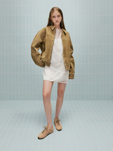 Jace Suede Sneakers, Beige, hi-res