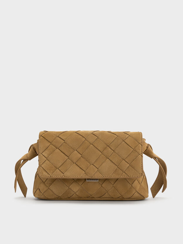 Ivette Woven Crossbody Bag, Sahara Sand, hi-res