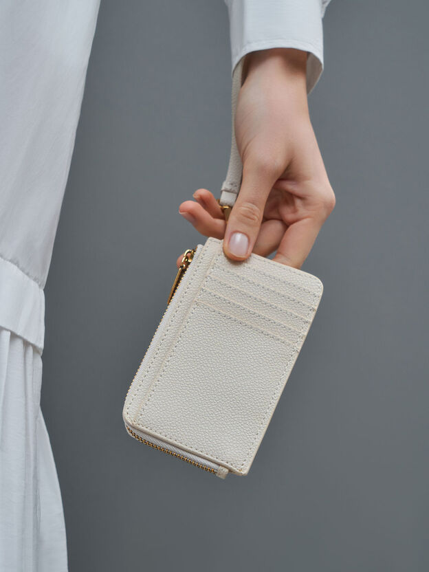 Dixie Wristlet Card Holder, Cream, hi-res