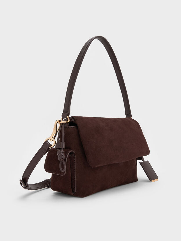 Khai Ruched Top Handle Bag, Espresso Brown, hi-res