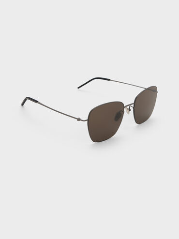 Miranda Square Sunglasses, Black, hi-res