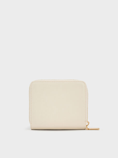 Finley Zip-Around Small Wallet, Cream, hi-res