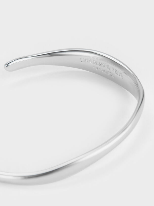 Donora Sculptural Cuff Bangle, Silver, hi-res