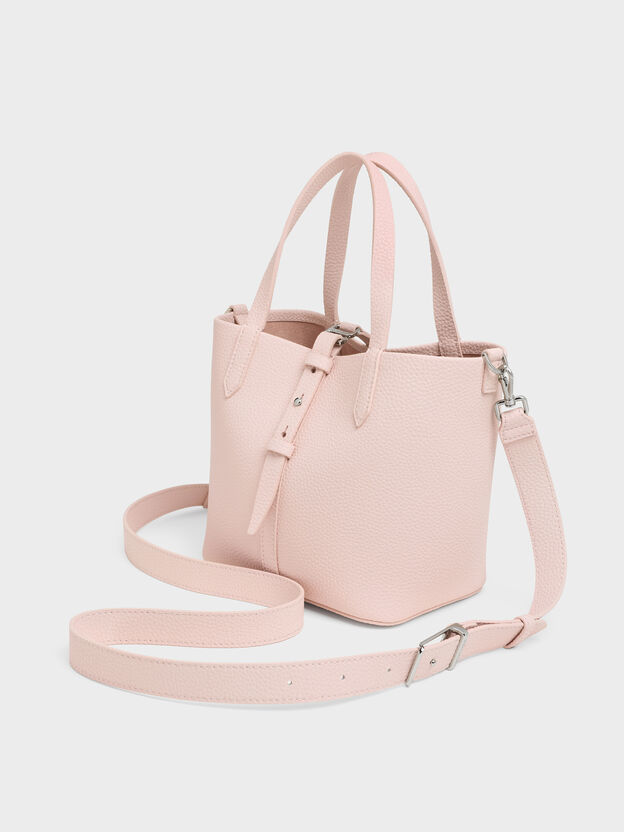 Beryl Belted Bucket Bag, Soft Pink, hi-res