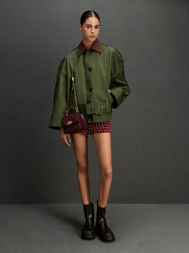 Cressida Quilted Top Handle Bag, Wineberry Red, hi-res