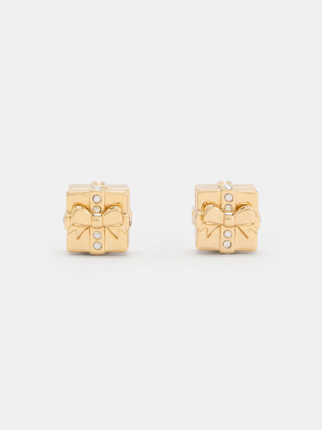 Athalia Gift-Box Stud Earrings, Gold, hi-res