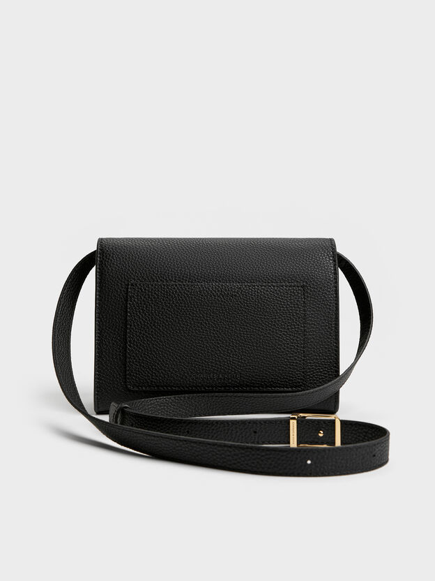 Chance Turn-Lock Crossbody Bag, Black, hi-res