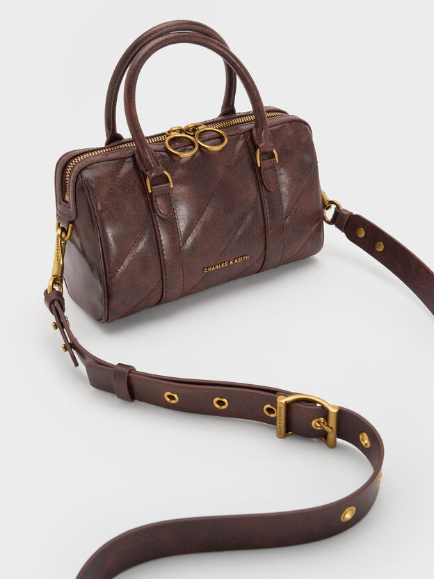 Philomena Bowling Bag, Distressed Coffee, hi-res