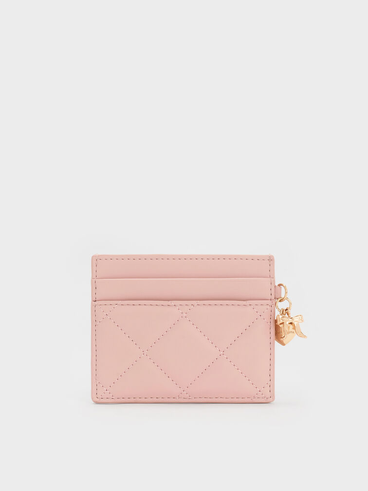 Arrietty Quilted Card Holder, Light Pink, hi-res