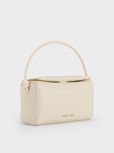 Sammie Knotted-Handle Boxy Bag, Cream, hi-res