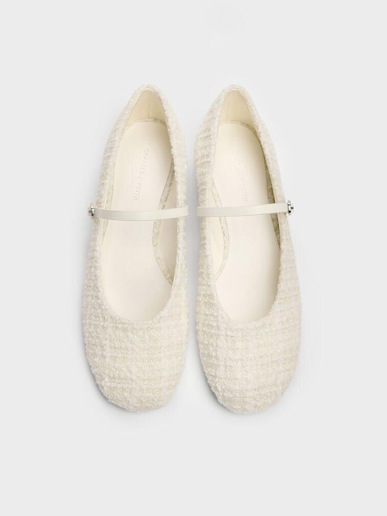 Gertrude Tweed Round-Toe Mary Janes, Multi, hi-res