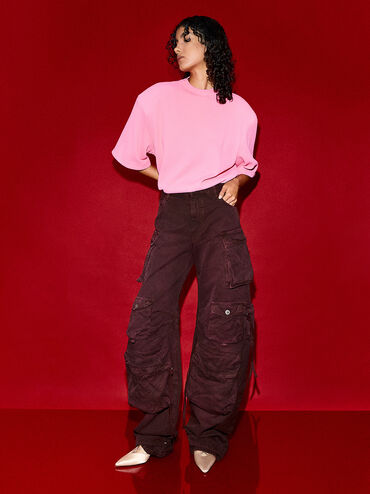 Recycled Polyester Crystal-Embellished Slingback Pumps, Champagne, hi-res