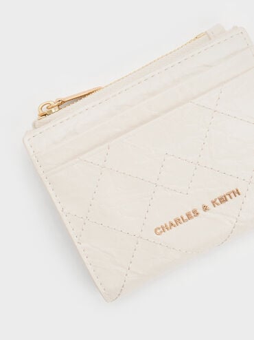 Duo Quilted Small Wallet, Cream, hi-res