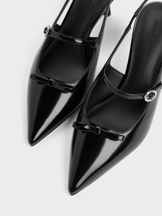 Sonali Bow Slingback Pumps, Black Box, hi-res