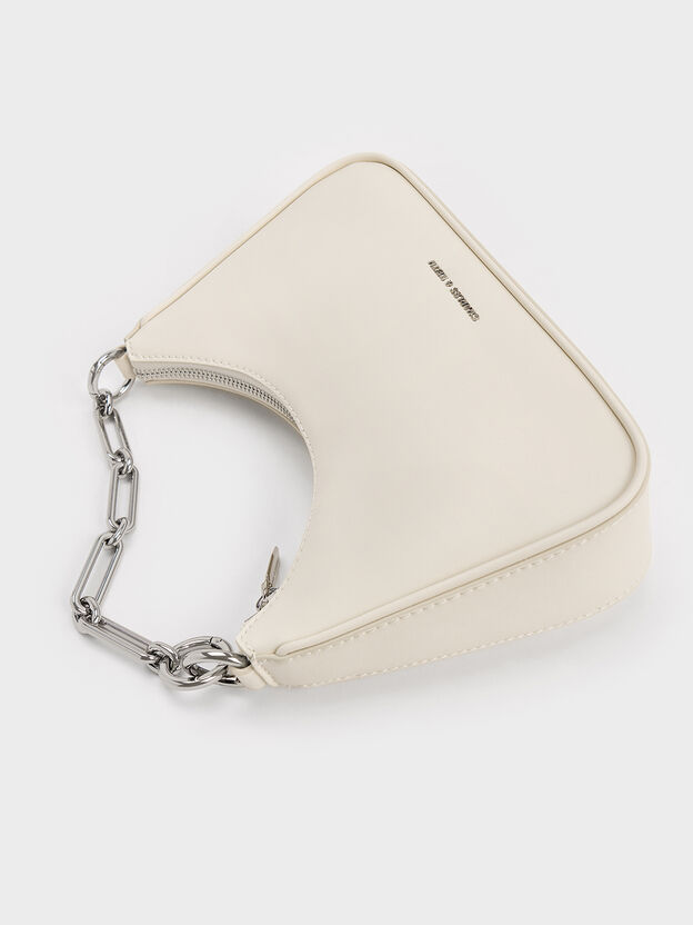 Lane Chain-Strap Shoulder Bag, Cream, hi-res