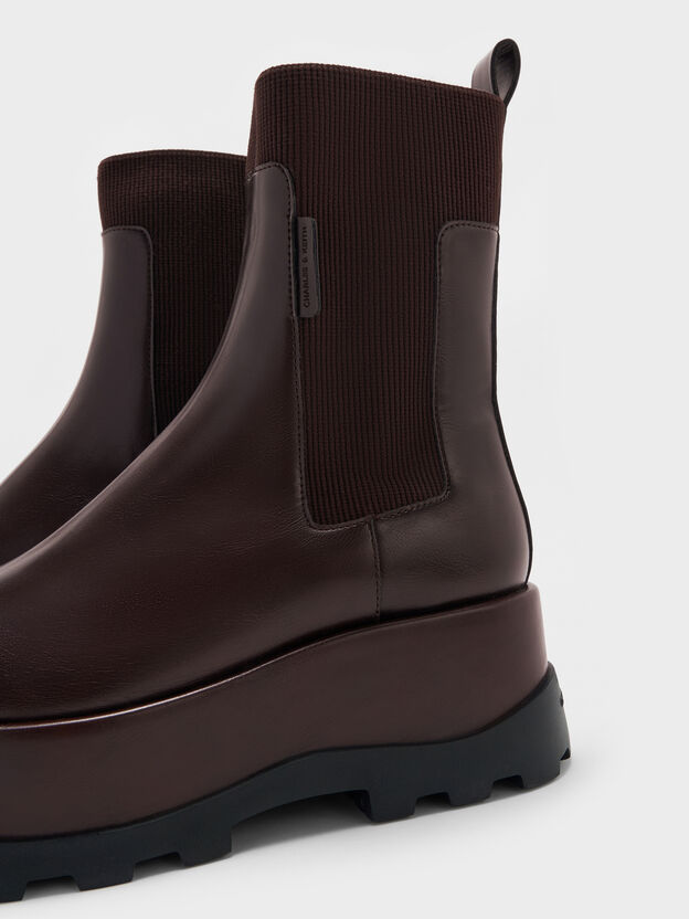Barron Platform Ankle Boots, Dark Brown, hi-res