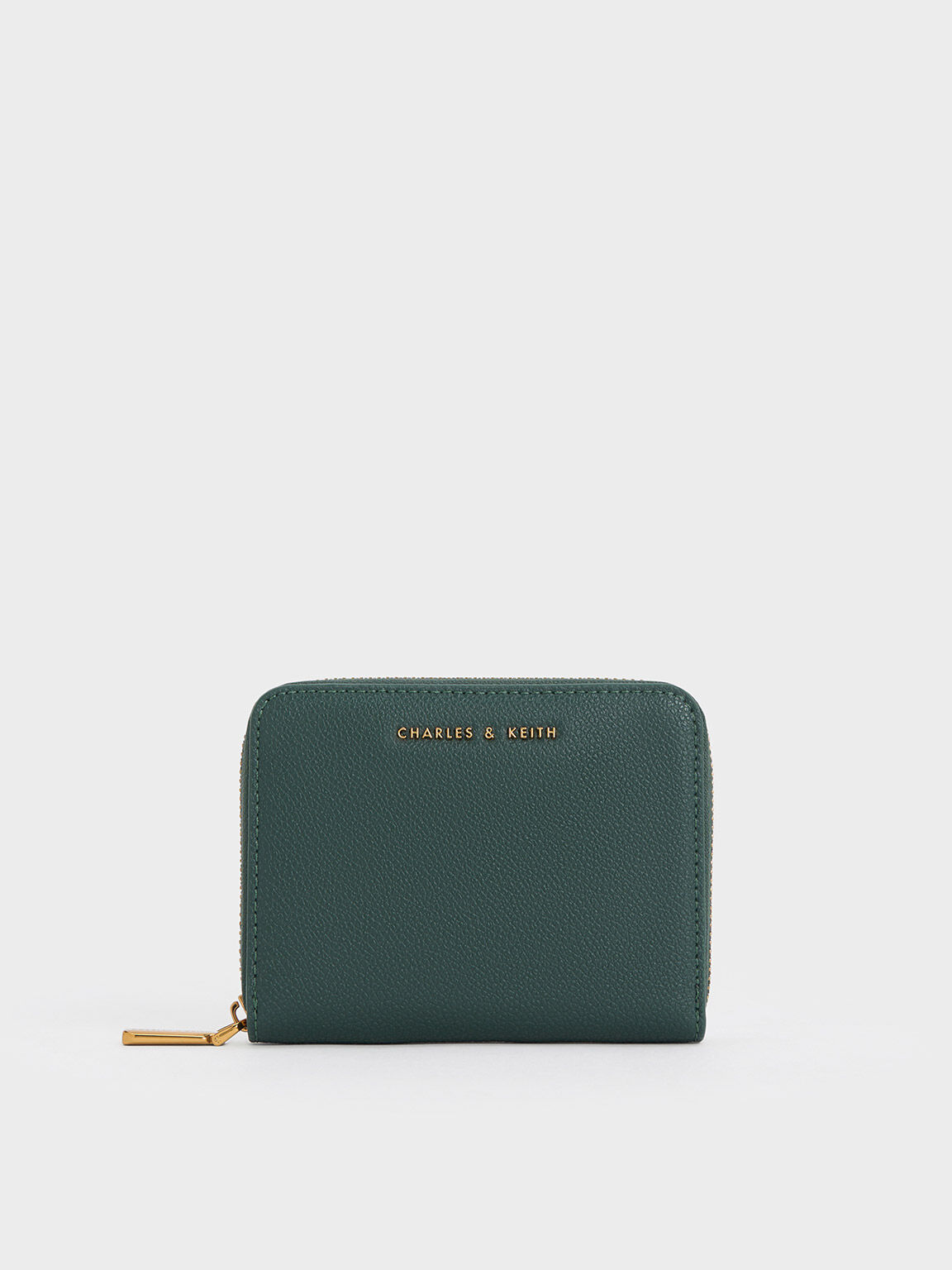Green Dulcie Zip-Around Square Wallet - CHARLES & KEITH UK