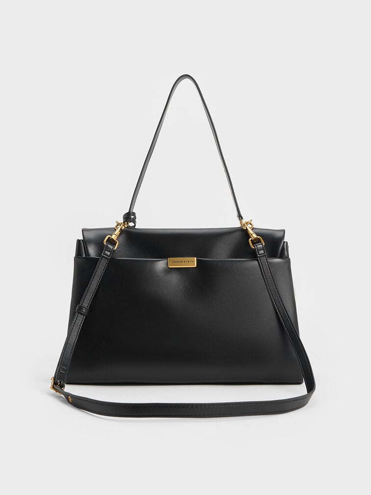 Kerry Top Handle Satchel Bag, Black, hi-res
