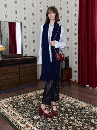 Arwen Quilted Top Handle Vanity Bag, Burgundy, hi-res