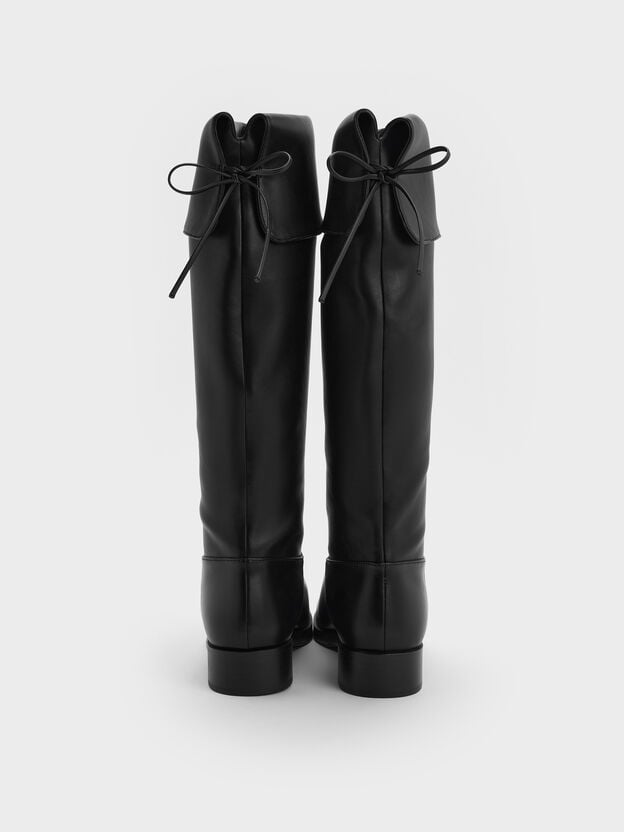Louisa Fold-Over Thigh-High Boots, Black, hi-res