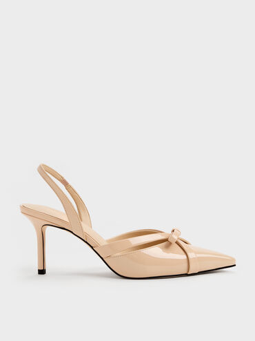 Kaleen Patent Slingback Stilettos, Nude, hi-res