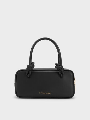 Sammie Knotted-Handle Elongated Bag, Black, hi-res