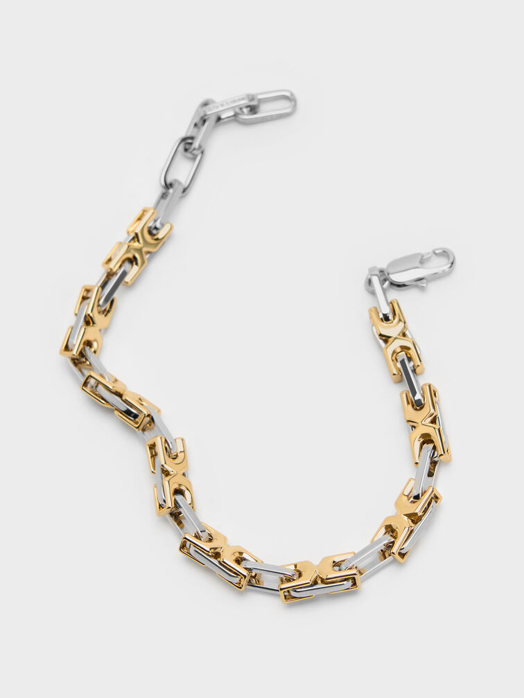 Adalyn Two-Tone Interlocking Bracelet, Multi, hi-res