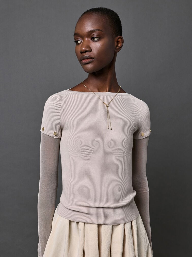 Everest Crystal Star Necklace, Gold, hi-res