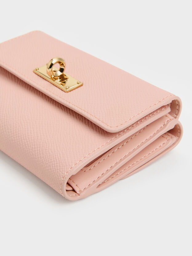 Tricha Turn-Lock Wallet, Pink, hi-res
