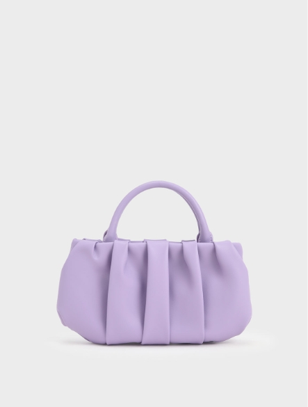 Claudette Ruched Top Handle Bag