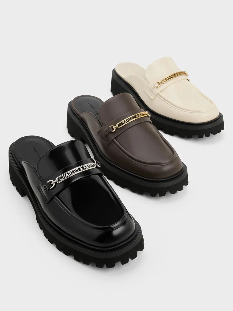 The Remy mules combine classic design elements of loafers, from the penny tabs to chunky soles, with an open-back design for ease of wear.