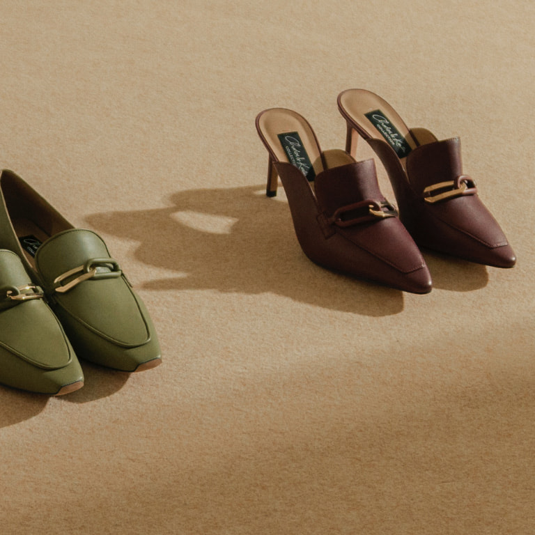 Women’s embellished leather mules, embellished leather loafers and snake print embellished leather loafers – CHARLES & KEITH