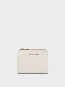 Top Zip Mini Wallet - Cream