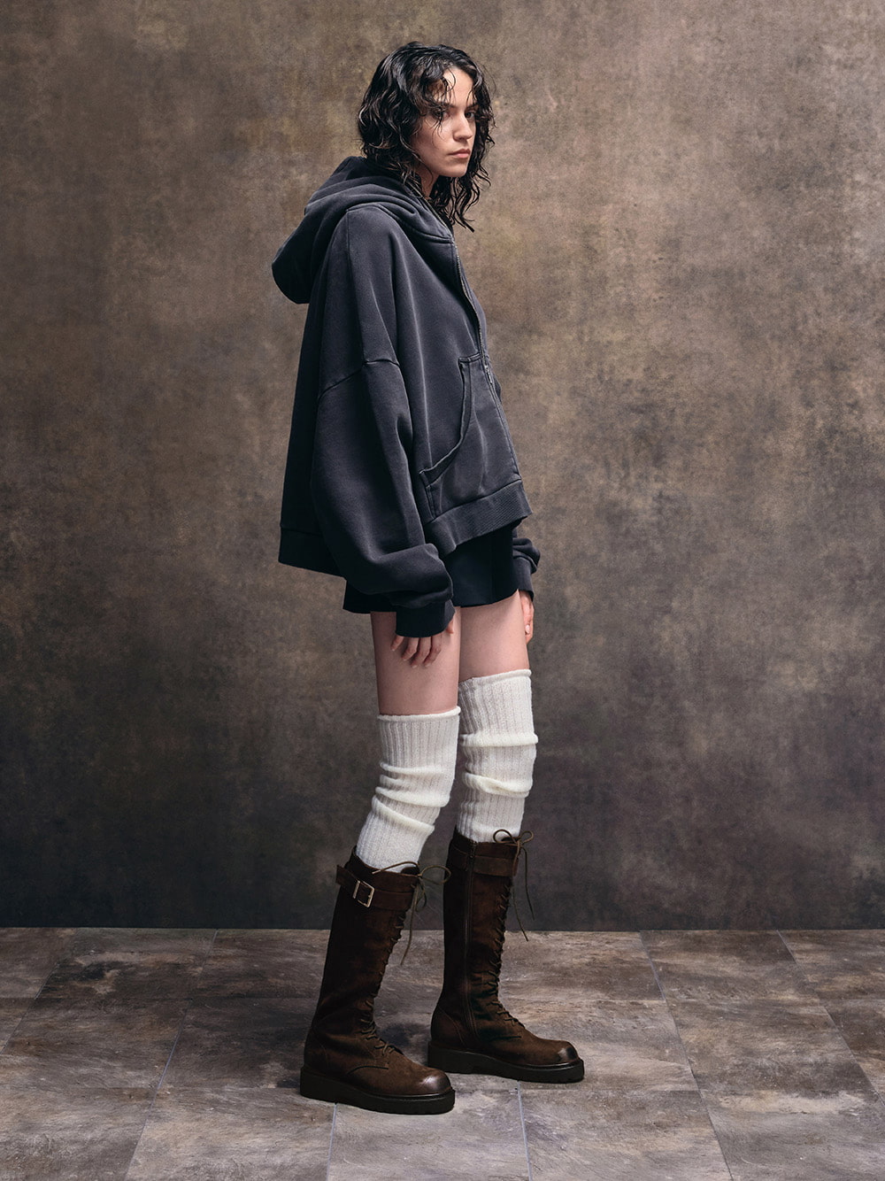 Women’s Darian lace-up buckled knee-high boots - CHARLES & KEITH