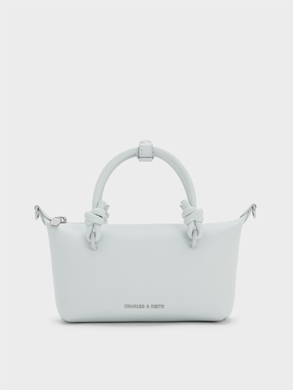 Women’s Sammie Knotted-Handle Tote Bag in Sea Salt Blue – CHARLES & KEITH