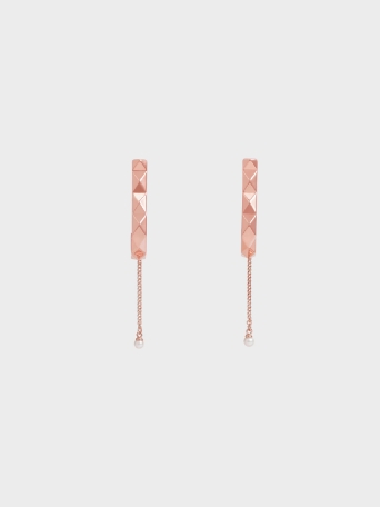 Geometric Pearl Drop Earrings