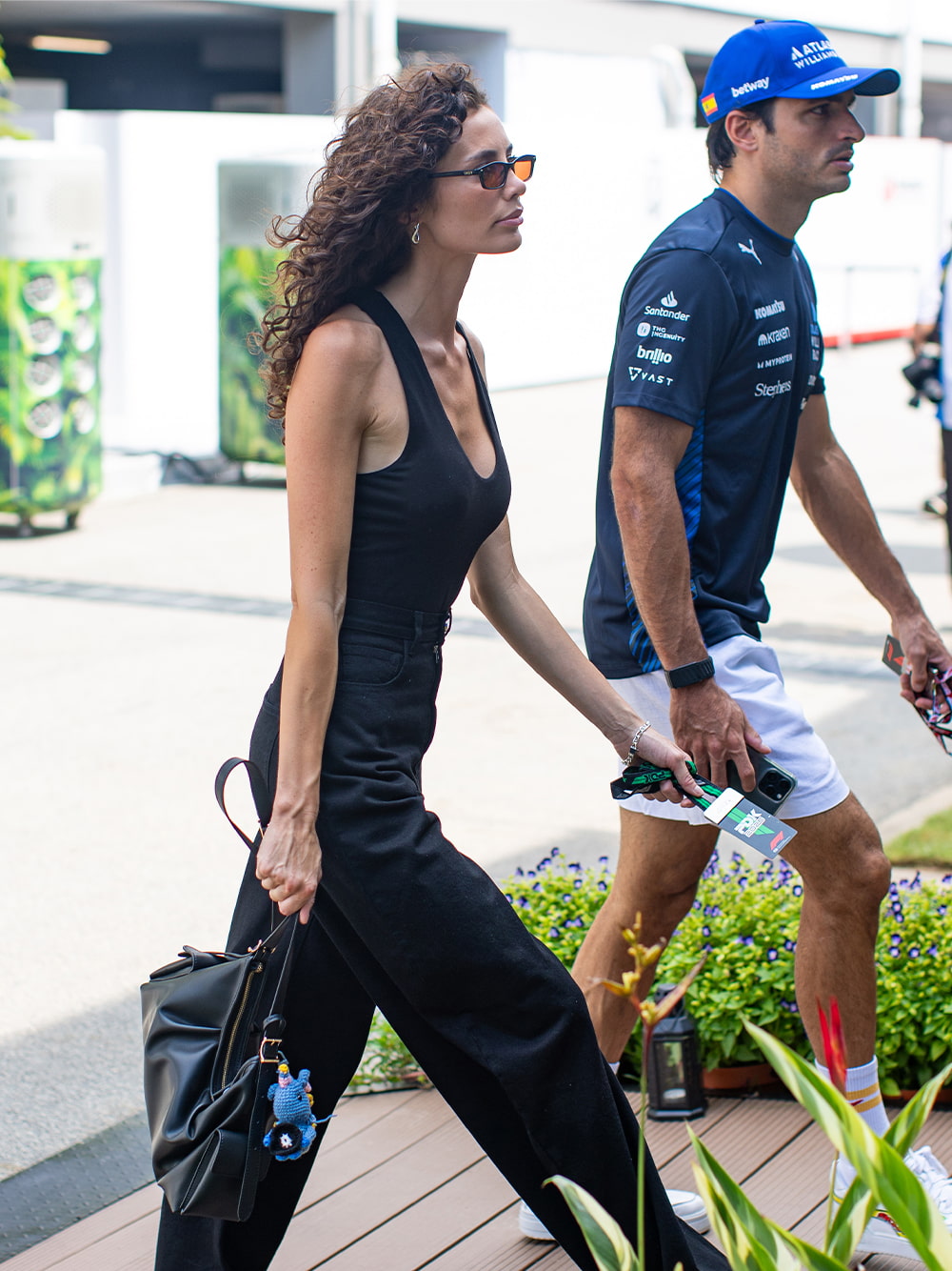 Women’s Khai side-pocket shoulder bag & Wynn sculptural-heel thong sandals, as seen on Rebecca Donaldson - CHARLES & KEITH