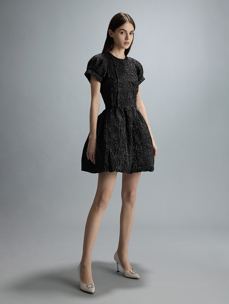 Women’s satin gem-embellished pumps in cream – CHARLES & KEITH