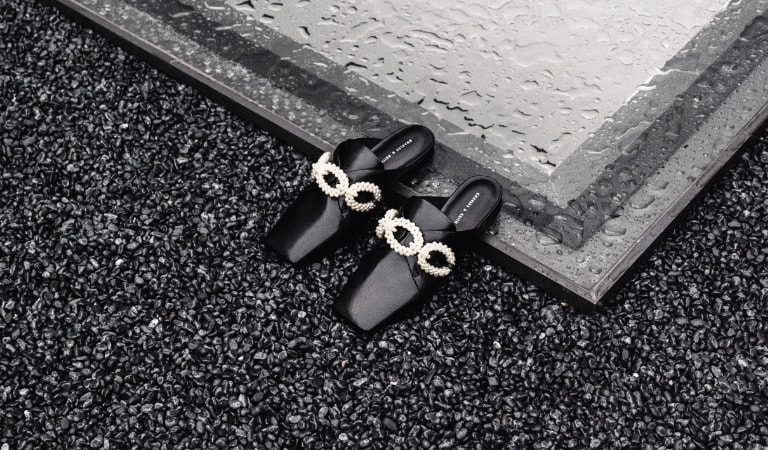 Women’s Perline beaded loafer mules - CHARLES & KEITH