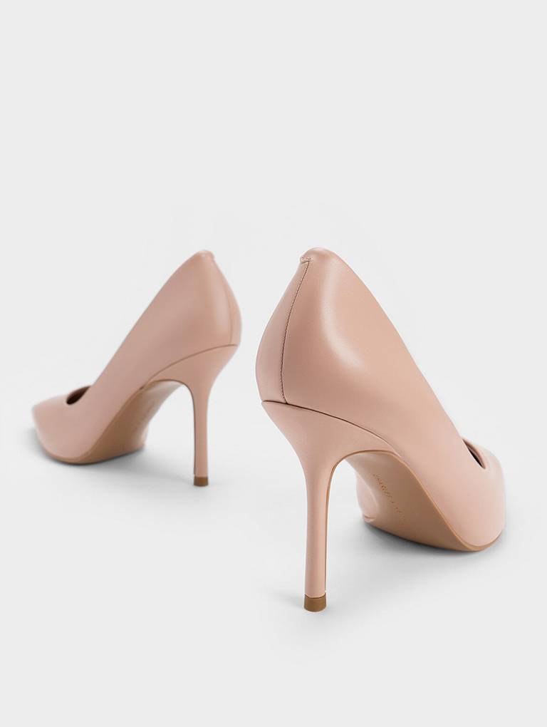 Women’s Emmy pointed-toe pumps on model - CHARLES & KEITH
