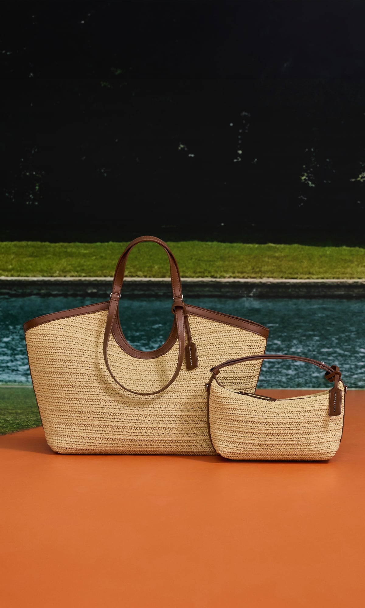 Multi Ivette Raffia Woven Tote Bag -  CHARLES & KEITH