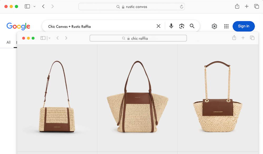 Raffia bags - CHARLES & KEITH