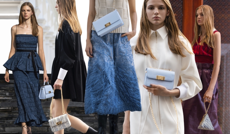 Women’s Alia chain strap crossbody bag, Everett chain strap shoulder bag, Marise trapeze bag, and Hera pyramid clutch – CHARLES & KEITH