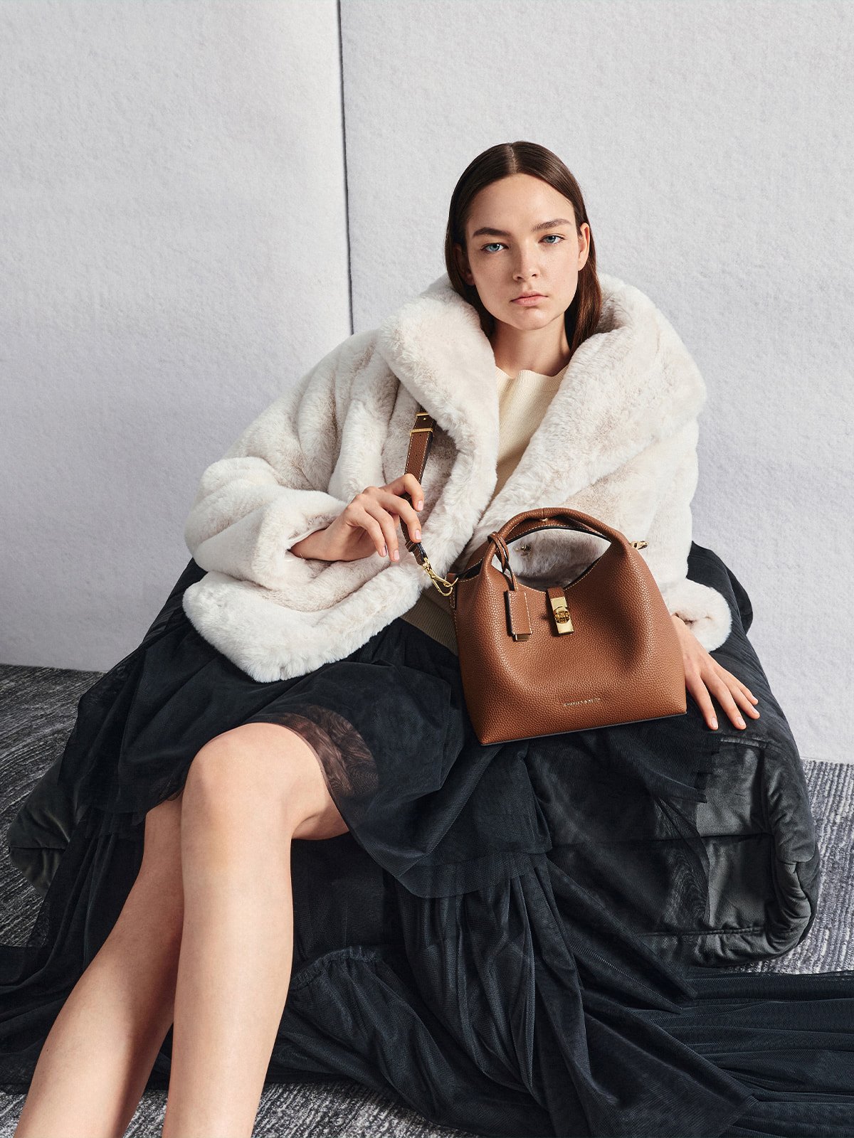 Espresso XL Calla Tote Bag - CHARLES & KEITH