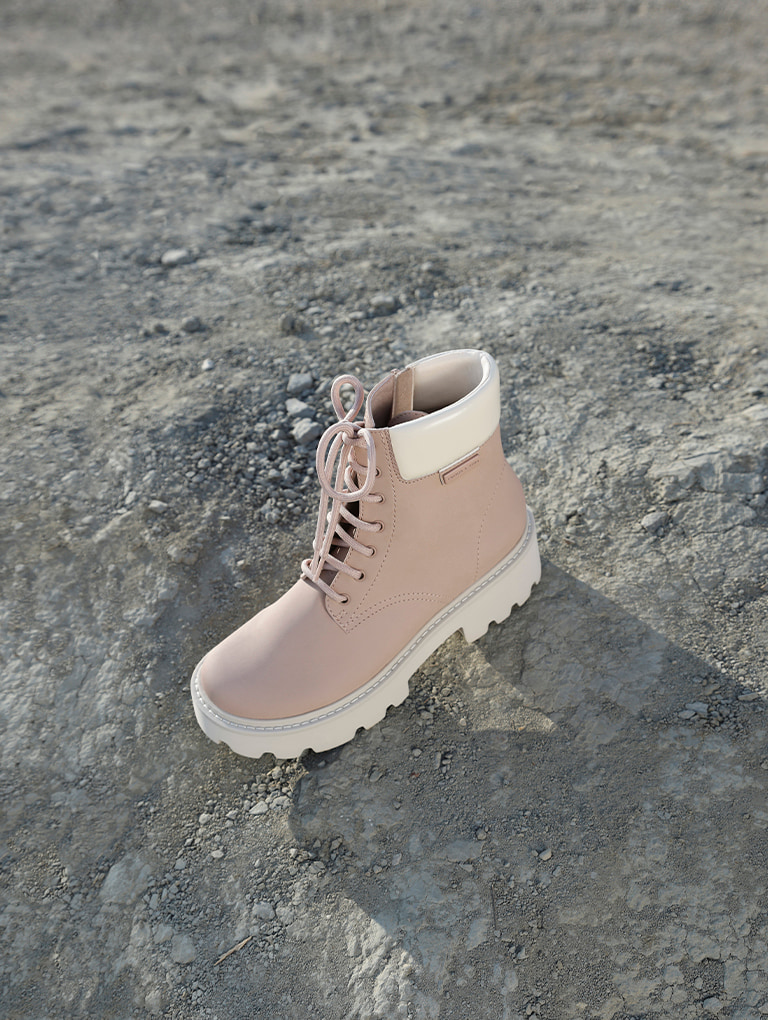 Women’s Ripley ridged sole ankle boots - CHARLES & KEITH