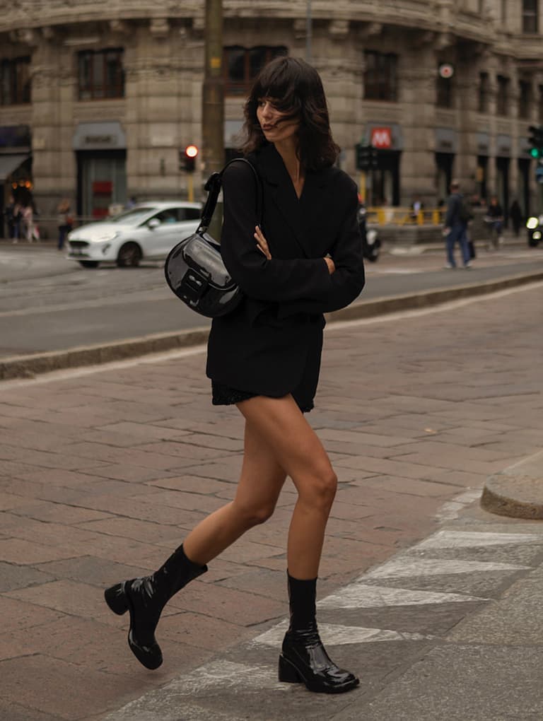 Women’s Lula Patent Buckled Bag in black – CHARLES & KEITH