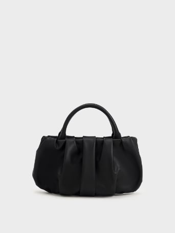 Claudette Ruched Top Handle Bag