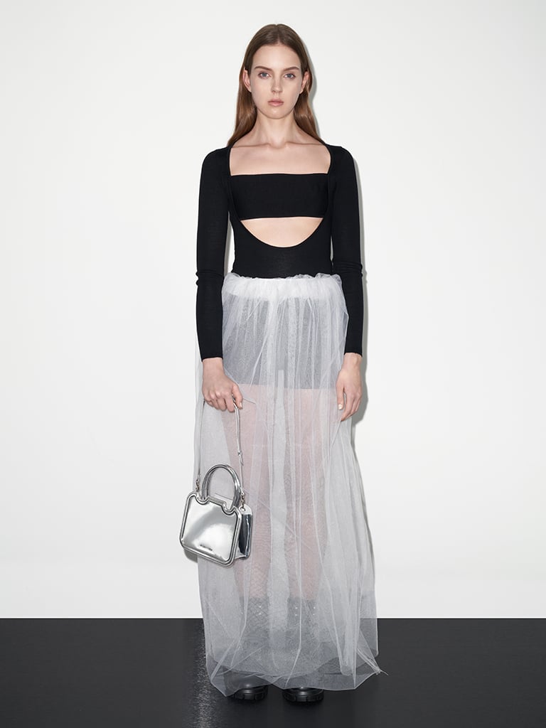 Perline Metallic Sculptural Tote Bag - CHARLES & KEITH