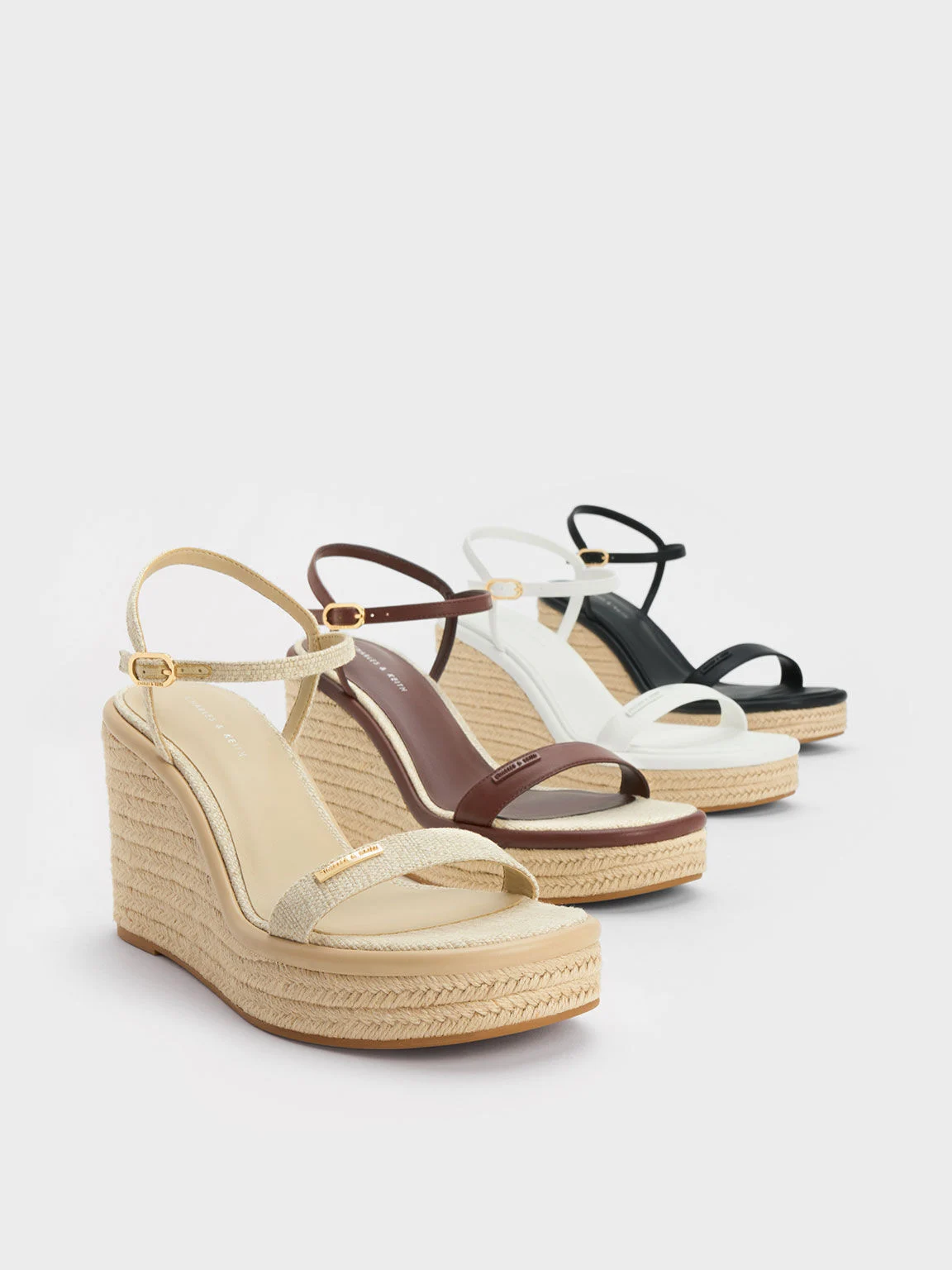 Women’s linen Espadrille wedges - CHARLES & KEITH